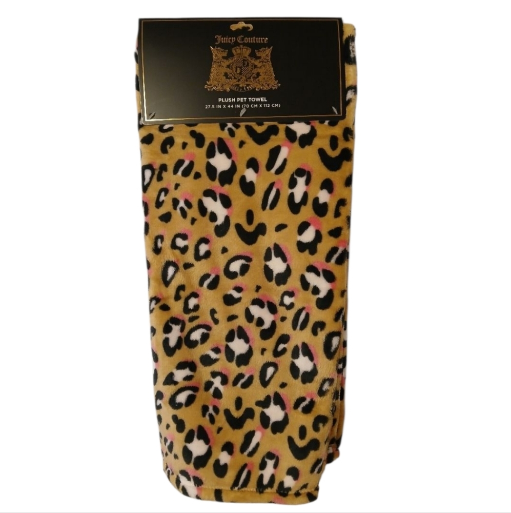 Juicy Couture Leopard Print Microfiber Pet Towel